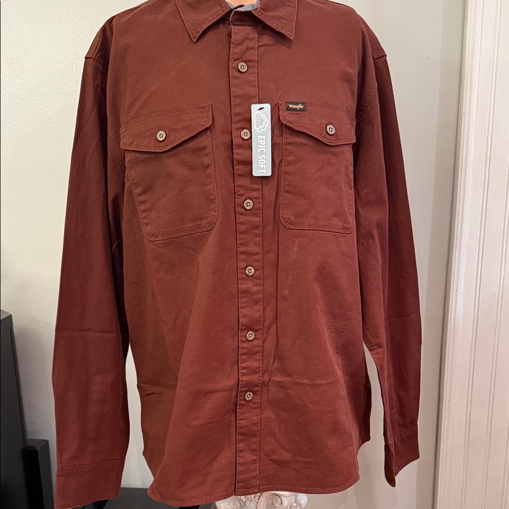On Sale Today!!!
Wrangler Brick Red Long Sleeve Shirt